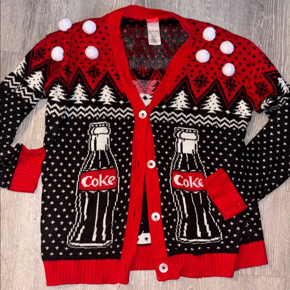 Coca-Cola, NOT Ugly Holiday; Ski Sweater, Cardigan NWOT